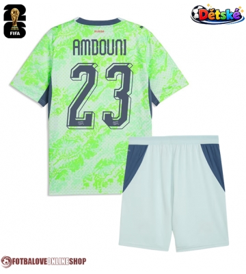 Švýcarsko Zeki Amdouni #23 Venkovní dres komplet pro Děti MS 2026 Krátkým Rukávem (+ Krátké kalhoty)